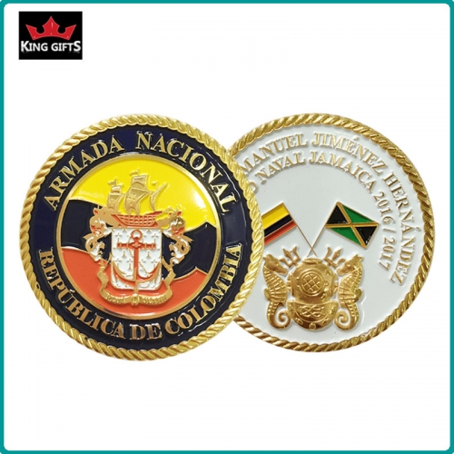 C001 - 2-sides 3D coins with gold plated,soft enamel
