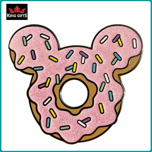 A021 -  Mickey doughnut pin (hard enamel with glitter)