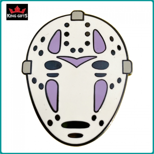 A035 -  White mask pin (hard enamel)