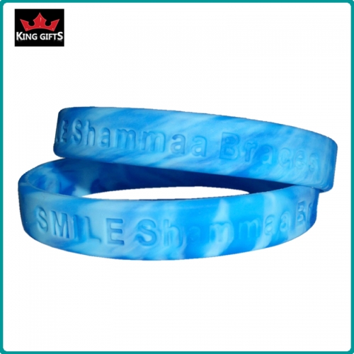 H031- 100% silicone wristband, camouflage