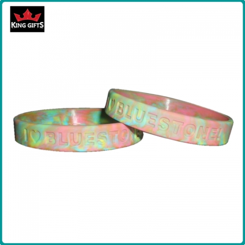 H032- 100% silicone wristband, camouflage