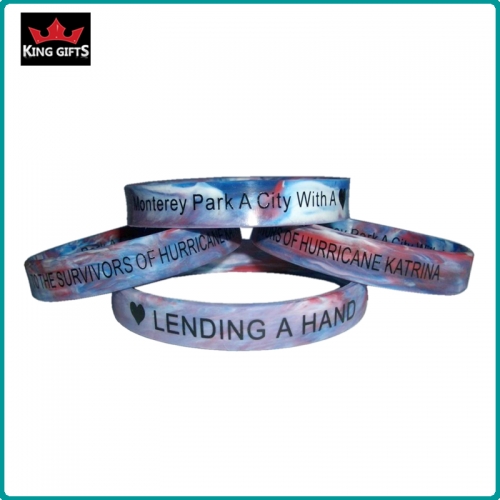H033- 100% silicone wristband, camouflage