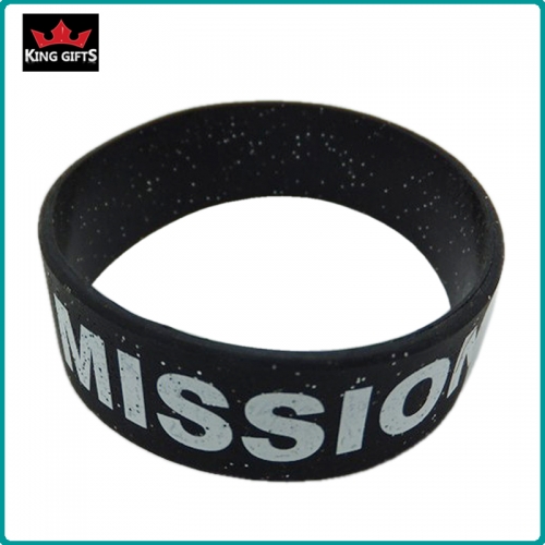 H043-  Hot sale silicone wristband, debossed and fill in color