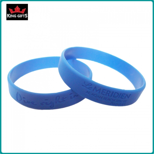 H049-  Promotional silicone wristband, debossed