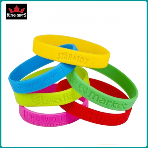H056-  Wholesale silicone wristband,debossed
