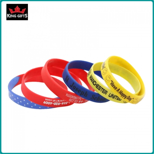 H076-  Wholesale silicone wristband,printed
