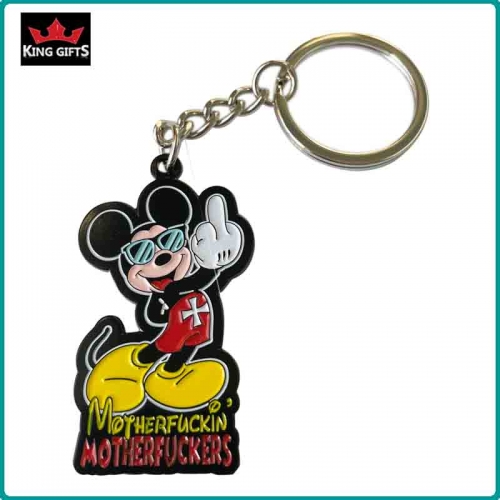 D002 - Mickey metal key chain,soft enamel
