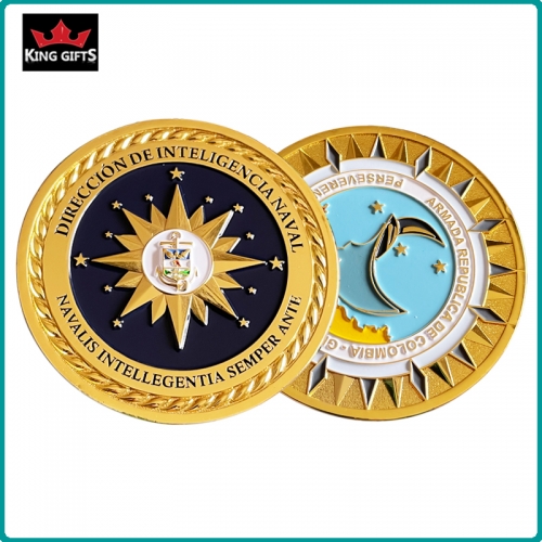 C021 -  High quality 3D earth challenge coins,soft enamel,gold plated