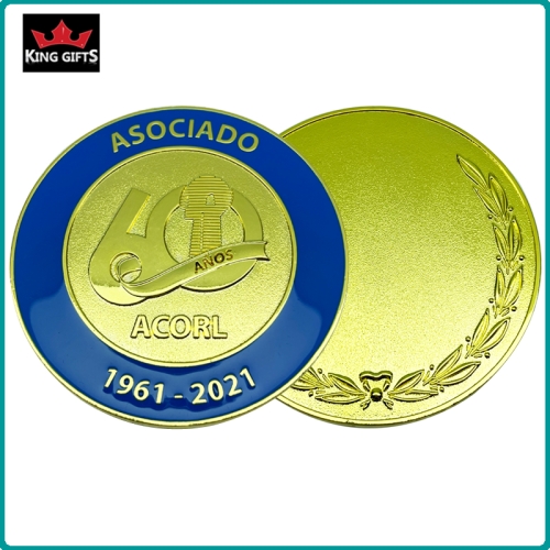 C008 -  2-side 2D challenge coins,gold plated,soft enamel