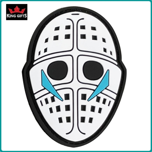 E019 - White face PVC patch with velcro hook backing
