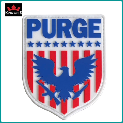 E021 - Eagle PVC patch with velcro hook backing