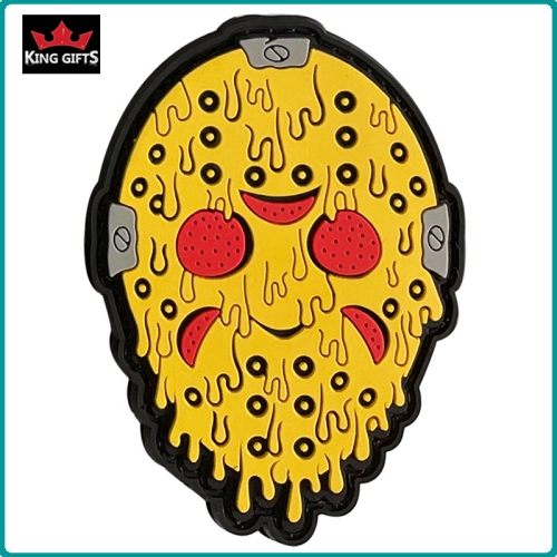 E024 - Yellow face patch with velcro hook backing