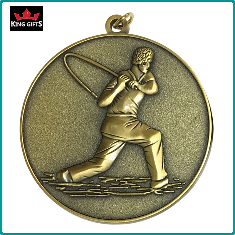 B016 - Custom 3D medal with antique silver ,antique bronze and antique copper plated.