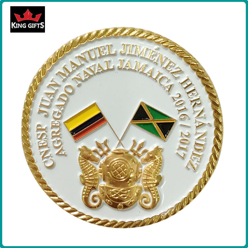 C001 - 2-sides 3D coins with gold plated,soft enamel