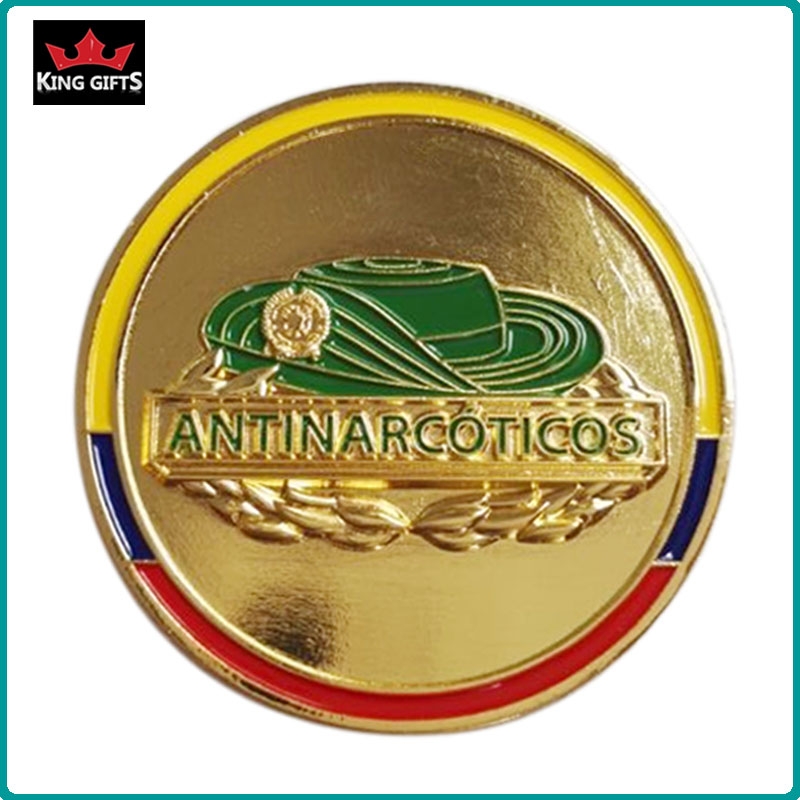C003 - 2-sides 3D coins with gold plated,soft enamel