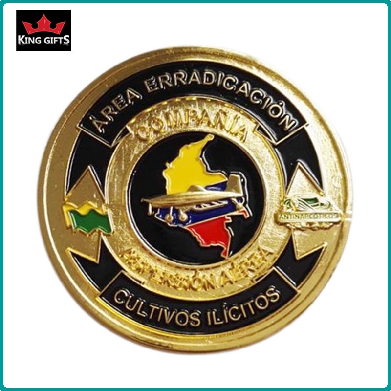 C003 - 2-sides 3D coins with gold plated,soft enamel