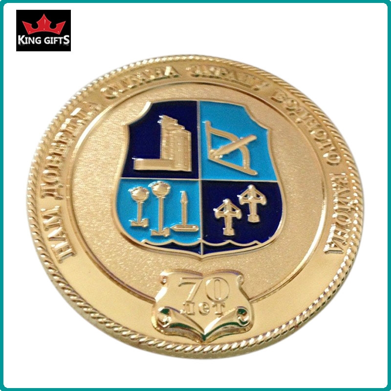 C012 -  2-sides Russian 3D challenge coins with rope edge