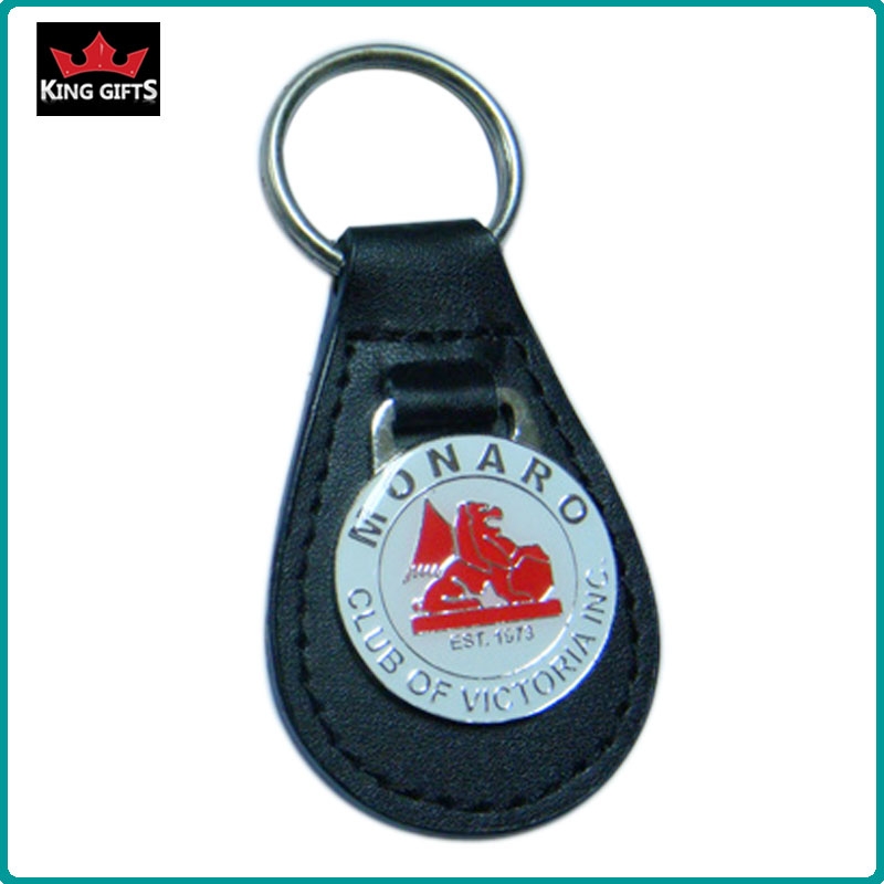 D019 - Custom Police leather keychain