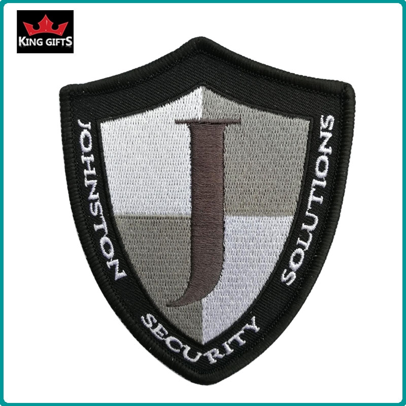 I015 - Custom patch,100% embroidery,merrow border,iron on backing
