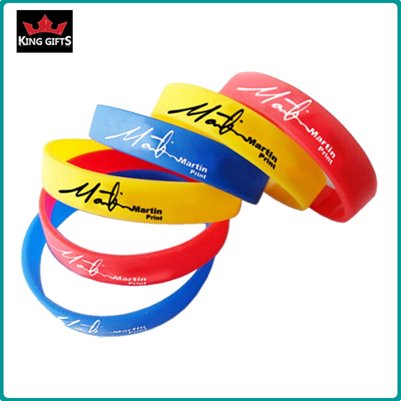 H081-  Wholesale silicone wristband,printed