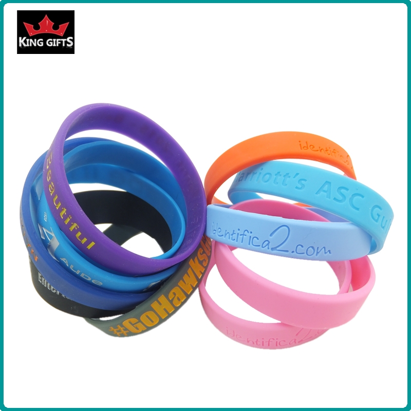 H088-  Wholesale silicone wristband,embossed