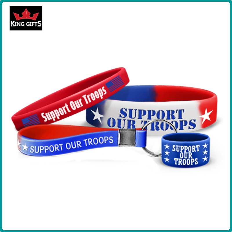 H085-  Wholesale silicone wristband,printed