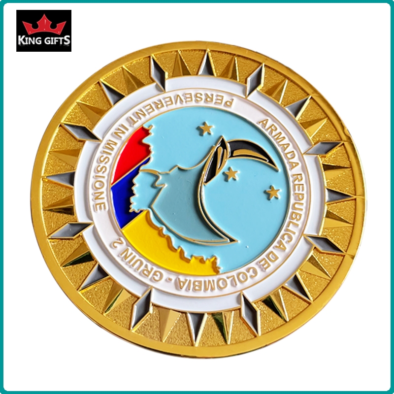 C021 -  High quality 3D earth challenge coins,soft enamel,gold plated