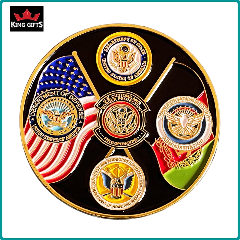 C022 -  High quality 3D earth challenge coins,soft enamel,gold plated