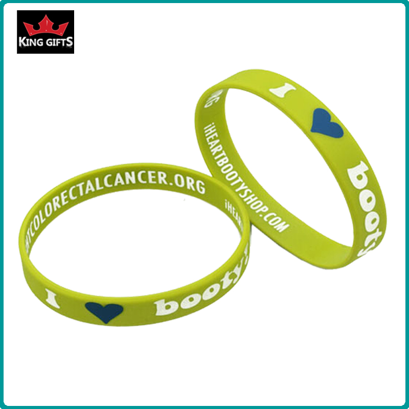 H083-  Wholesale silicone wristband,printed