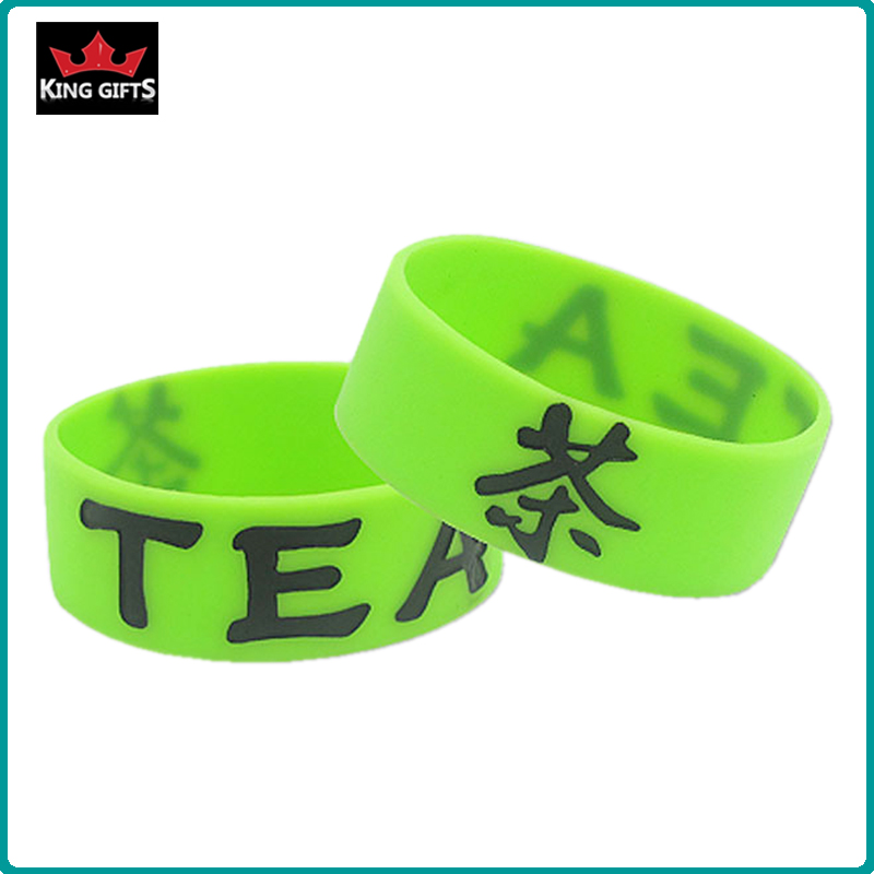H084-  Wholesale silicone wristband,printed