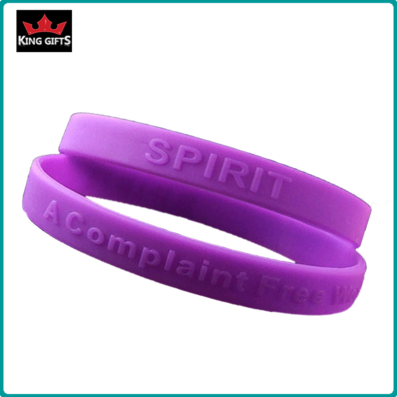 H088-  Wholesale silicone wristband,embossed