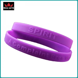H088-  Wholesale silicone wristband,embossed