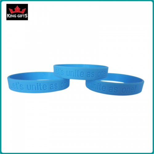 H002- Custom silicone wristband,debossed