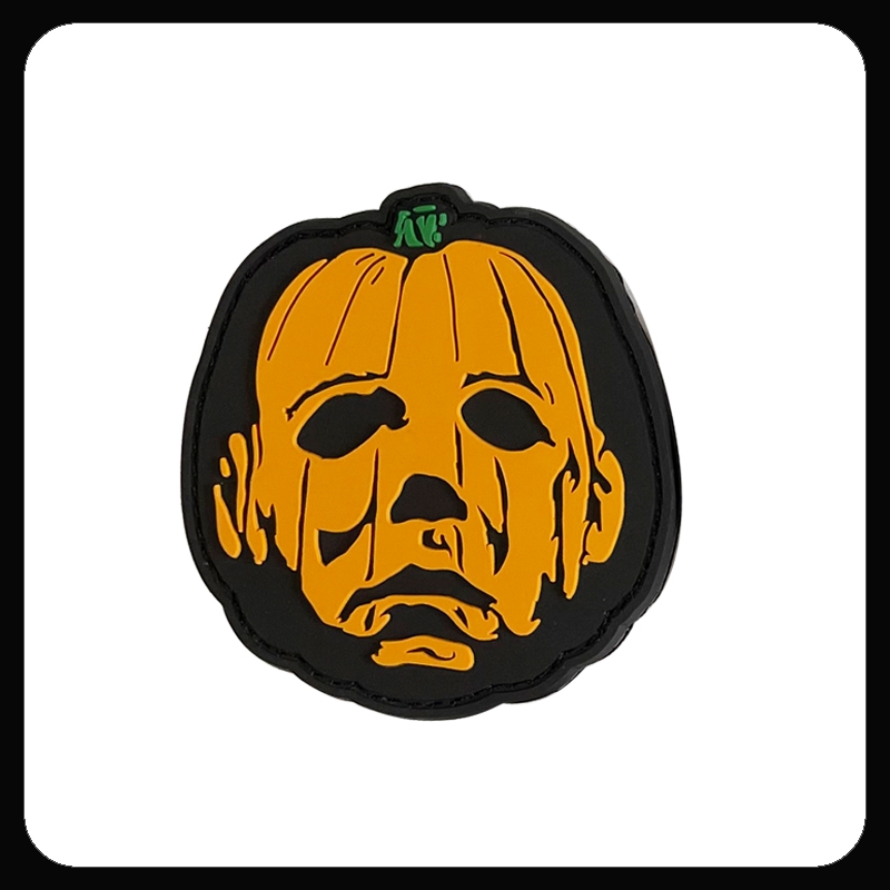 KG-241 - Pumpkin PVC patch with velcro hook backing